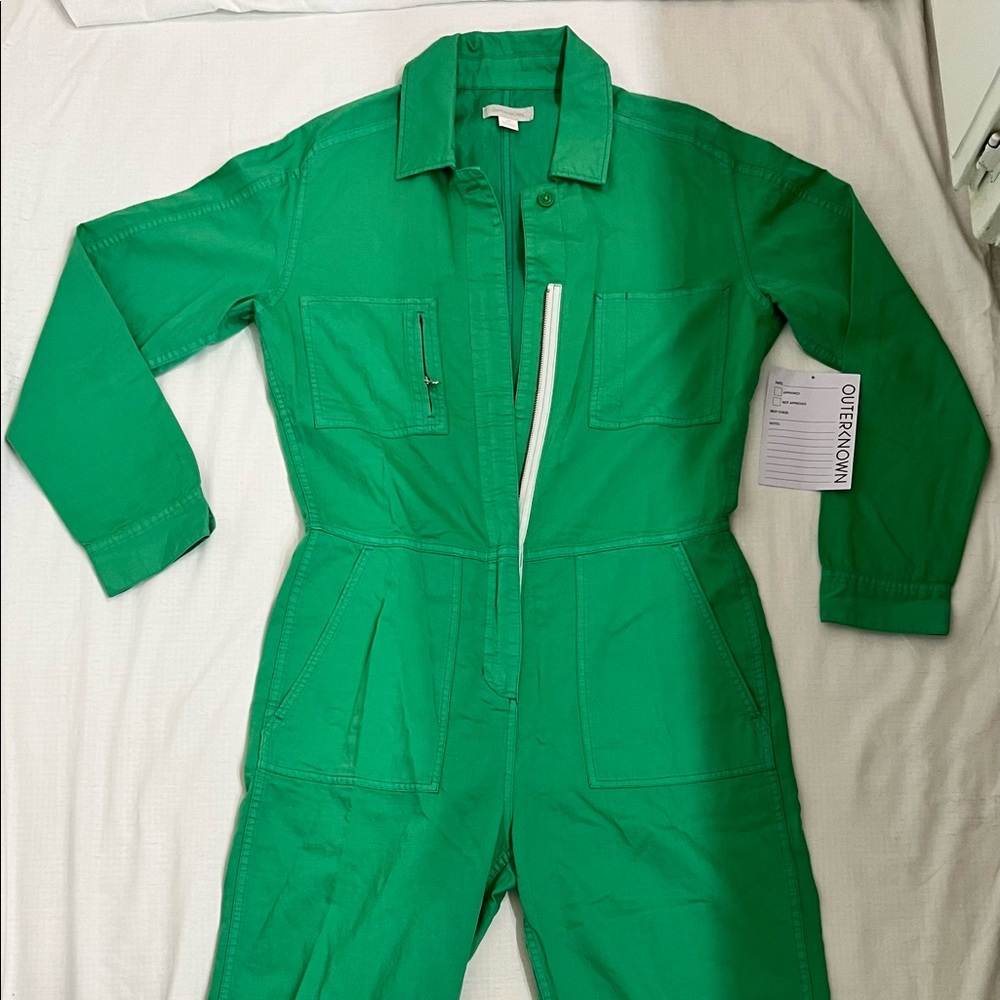 OUTERKNOWN, Station Jumpsuit, size S, limited edition bright green, brand new 😊